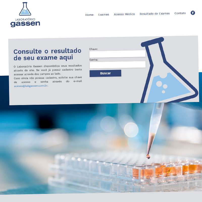 Site institucional: Laboratório Gassen